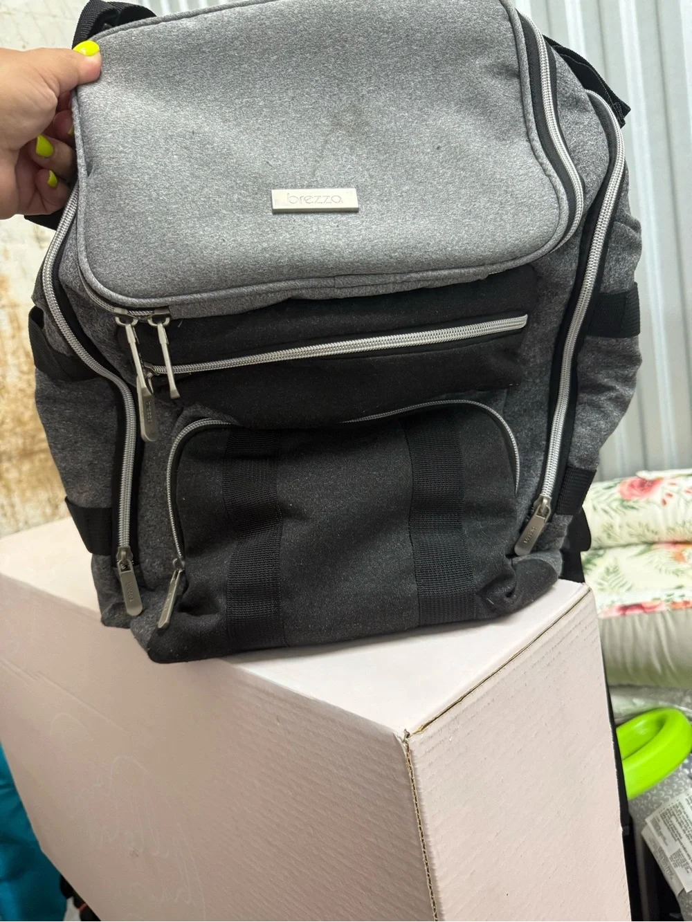 Baby Brezza Ultimate Changing Station Bag - Gray/Black